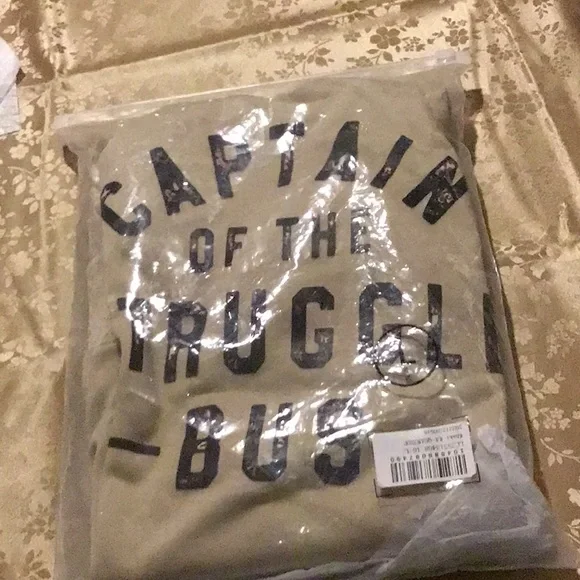 Khaki CAPTIN Of THE STRUGGLE BUS Graphic Sweatshirt - Picture 3 of 3